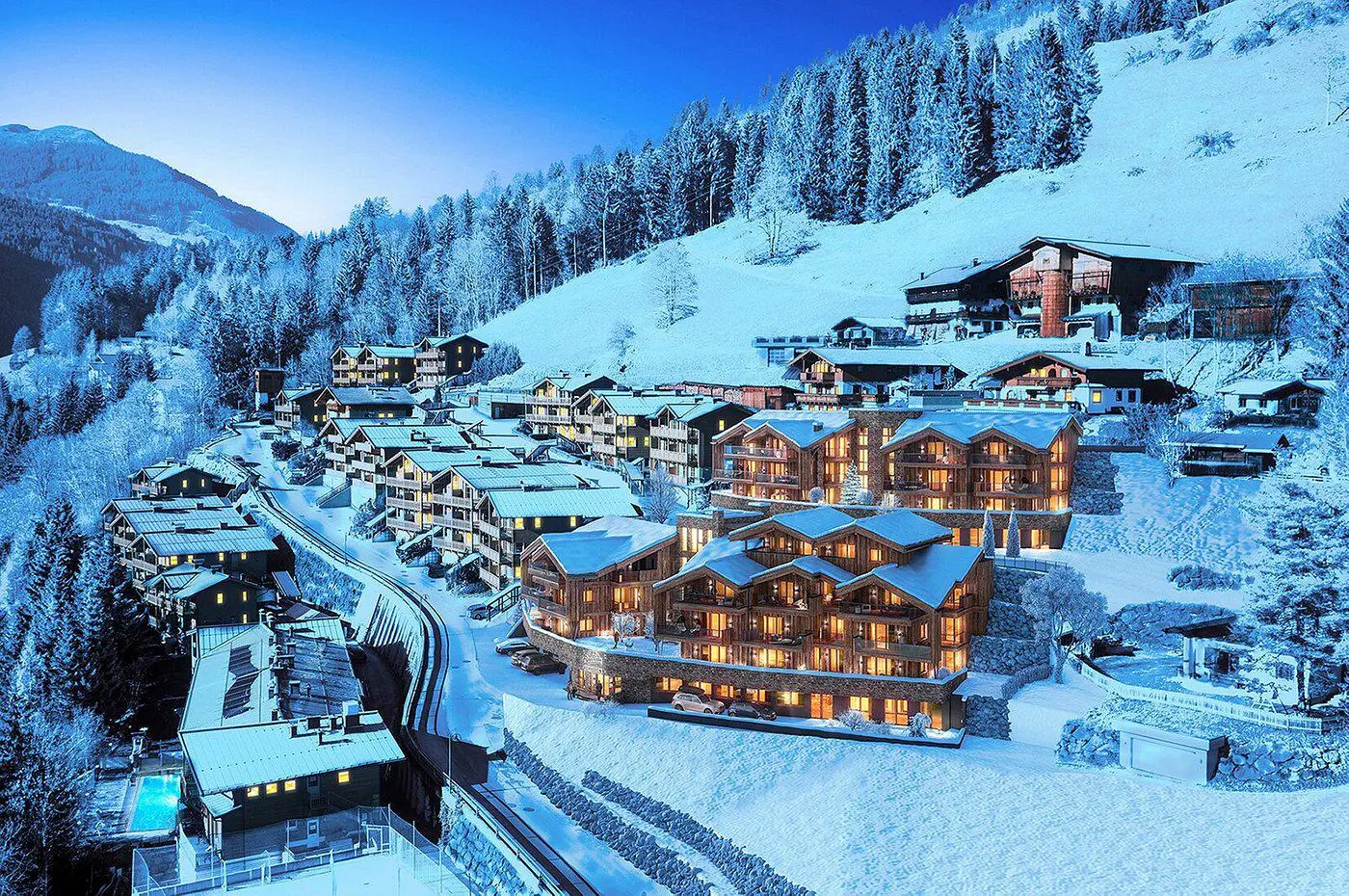 Alpenparks Rehrenberg, Viehhofen, near Saalbach: view